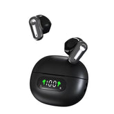 Semi in-ear wireless earphones,TWS earbuds with LED power display,charging case,noise reduction,stereo sound,smart touch